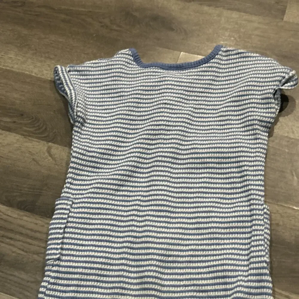 Disney Mickey Mouse Pluto 24M Romper Striped Blue Boys Girls Shorts